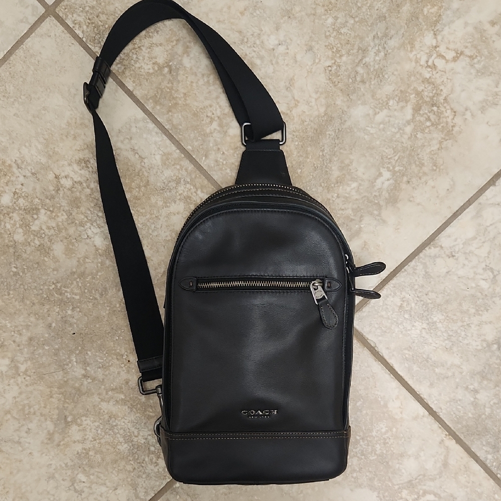 Coach Leather Once Shoulder Backpack
